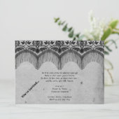 Elegant Gotisch Kant Halloween Party Kaart (Staand voorkant)