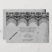 Elegant Gotisch Kant Halloween Party Kaart (Voorkant / Achterkant)