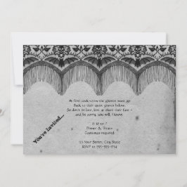Elegant Gotisch Kant Halloween Party Kaart