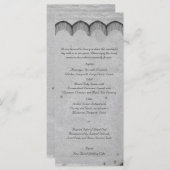 Elegant Gotisch Kant Posh Bruiloft Menu (Voorkant / Achterkant)