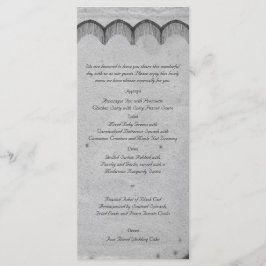 Elegant Gotisch Kant Posh Bruiloft Menu