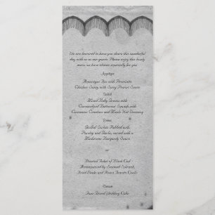 Elegant Gotisch Kant Posh Bruiloft Menu