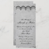 Elegant Gotisch Kant Posh Huwelijksprogramma Programmakaart (Voorkant / Achterkant)