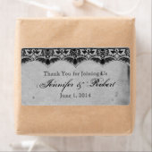 Elegant Gotisch Kant Posh Waterflesetiket Etiket (Insitu)