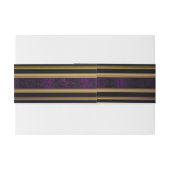 Elegant Gotisch Paarse en Goud Uitnodigingen Wikkel (Achterkant Voorbeeld)