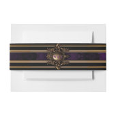 Elegant Gotisch Paarse en Goud Uitnodigingen Wikkel (Voorkant Voorbeeld)