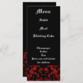 Elegant Gotisch thema bruiloft receptie menu (Voorkant / Achterkant)