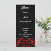 Elegant Gotisch thema bruiloft receptie menu (Staand voorkant)