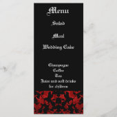 Elegant Gotisch thema bruiloft receptie menu (Voorkant)