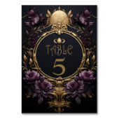 Elegant Gotisch Trouwtafel Nummer Kaart (Voorkant)