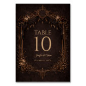 Elegant Gotische Halloween Bruiloft Tafelnummer (Achterkant)