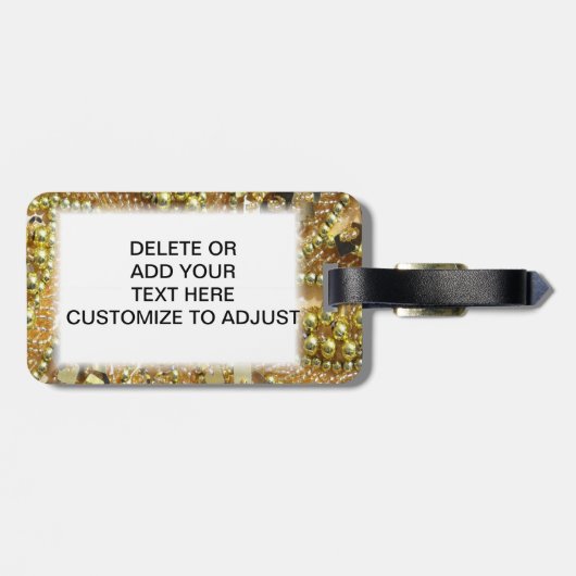 Elegant goubling bagagelabel (Achterkant horizontaal)