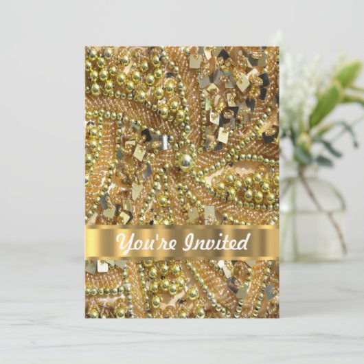 Elegant goubling kaart (Staand voorkant)