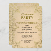 Elegant Goud 2025 Afstudeerfeest Kaart (Voorkant / Achterkant)