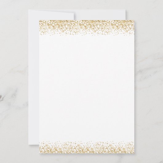 Elegant Goud 40e Verjaardagsfeestje Kaart (Achterkant)