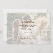 Elegant Goud 4 Foto Trouwen Dank u kaart (Achterkant)