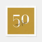 Elegant goud | 50e verjaardag papieren servet (Voorkant)