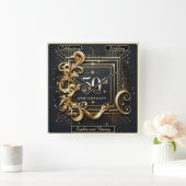 Elegant goud: 50ste Jubileum ontwerp Vierkante Klok (Huis)