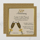 Elegant Goud 50ste Trouwdag Jubileum Kaart (Voorkant / Achterkant)