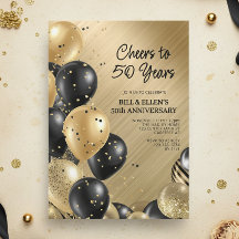 Elegant Goud 50ste Trouwjubileum