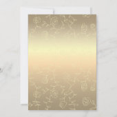 Elegant goud 50ste verjaardag kaart (Achterkant)