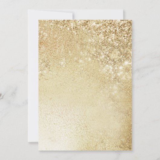 Elegant Goud 50ste Verjaardag Kaart (Achterkant)