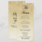 Elegant Goud 50ste Verjaardag Menu (Voorkant / Achterkant)