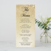 Elegant Goud 50ste Verjaardag Menu (Staand voorkant)