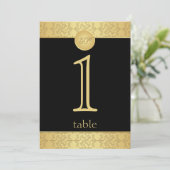 Elegant Goud 50ste Verjaardag Tafelnummer (Staand voorkant)
