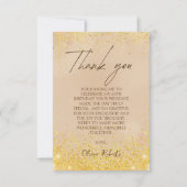 Elegant Goud 60e Verjaardag Bedankkaart (Voorkant)