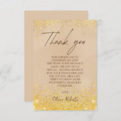 Elegant Goud 60e Verjaardag Bedankkaart (Voorkant / Achterkant)