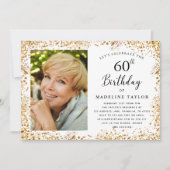 Elegant Goud 60e Verjaardag Kaart (Voorkant)
