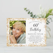 Elegant Goud 60e Verjaardag Kaart (Staand voorkant)