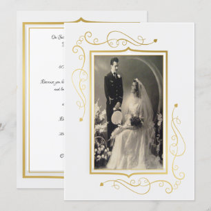 Elegant Goud 60ste Jubileumviering Kaart