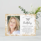 Elegant Goud 70e Verjaardag Kaart (Staand voorkant)