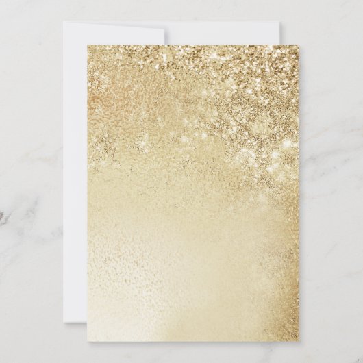 Elegant goud 70e verjaardag kaart (Achterkant)