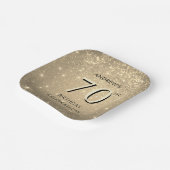 Elegant goud 70e verjaardag papieren bordje (Gebogen)