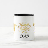 Elegant Goud 70e Verjaardag (Personaliseer) Vader Mok (Midden)