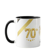 Elegant Goud 70e Verjaardag (Personaliseer) Vader