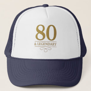 Elegant goud 80e en legendarische verjaardag trucker pet