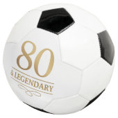 Elegant goud 80e en legendarische verjaardag voetbal (Drie kwart)