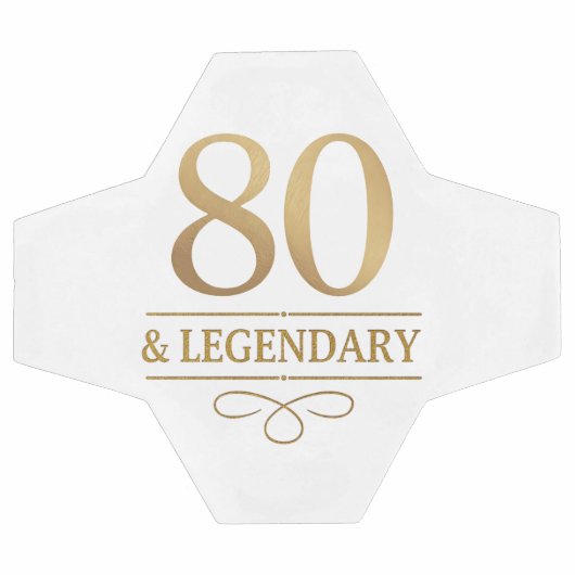 Elegant goud 80e en legendarische verjaardag voetbal (Enkel)