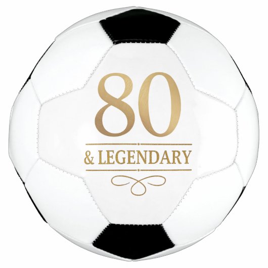 Elegant goud 80e en legendarische verjaardag voetbal (Voorkant)