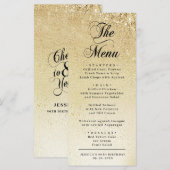 Elegant Goud 80ste Verjaardag Menu (Voorkant / Achterkant)
