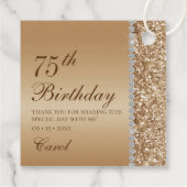 Elegant Goud 85ste Verjaardag Bedankt Bedankjes Labels (Achterkant)