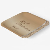 Elegant goud 85ste verjaardag papieren bordje (Gebogen)