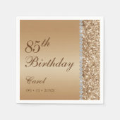 Elegant goud 85ste verjaardag servet (Voorkant)