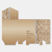 Elegant goud 90ste verjaardag bedankdoosjes (Ongevouwen)