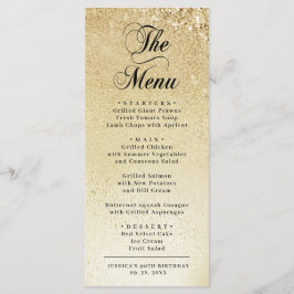 Elegant Goud 90ste Verjaardag Menu