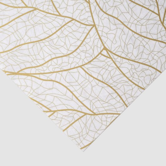 Elegant goud aardeachtig blad genot tissuepapier (Detail)